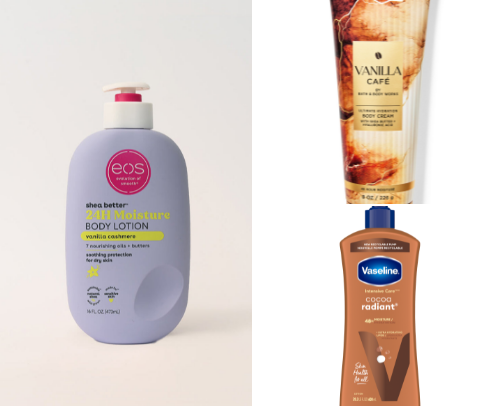 Body lotions/Body creams cover photo collage