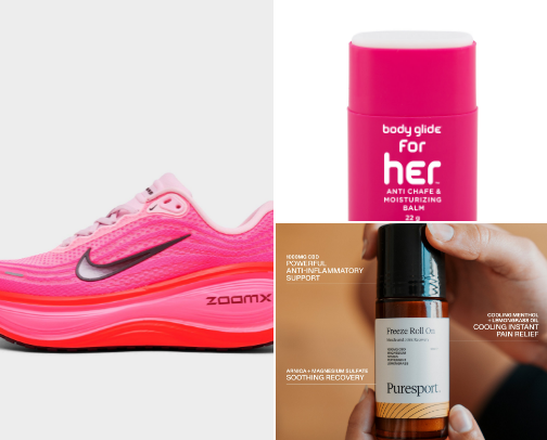 must haves for runner girlies 🩷🌸💅 cover photo collage