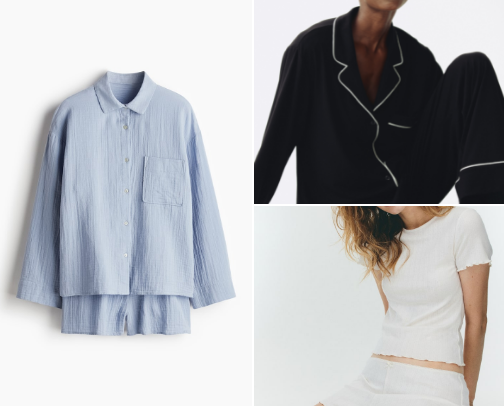 Night wears - H&M Collection cover photo collage