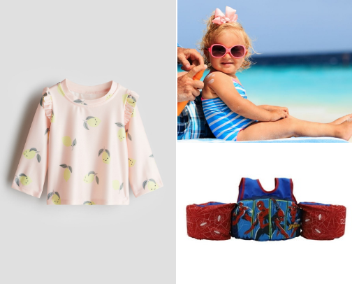 Summer baby beach time!! cover photo collage
