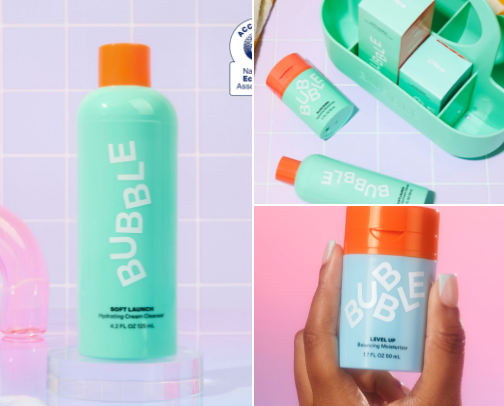 Bubble Skincare cover photo collage