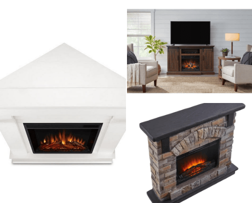 Add warmth and beauty with a great fireplace! cover photo collage