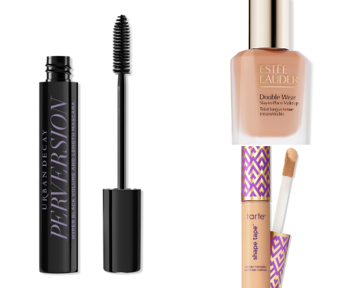 Tried and true makeup items cover photo collage