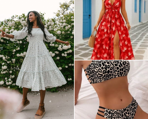 Summer clothing cover photo collage