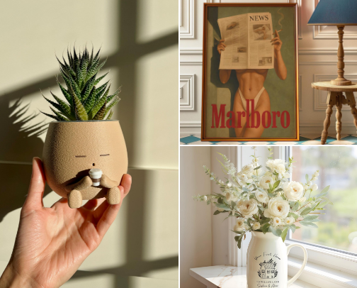 Home decorations🪴🪄 cover photo collage