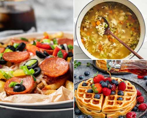 Mouth watering recipes 🌯🥗 cover photo collage