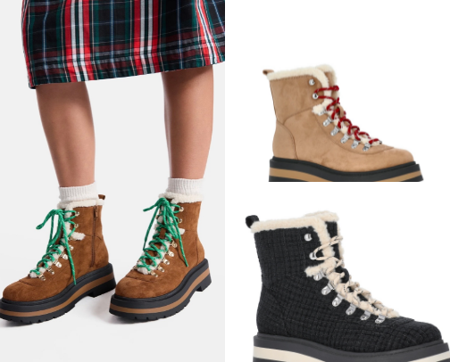 Fashion snow boots cover photo collage
