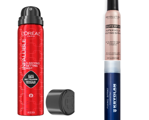 Setting and Fixing Sprays cover photo collage