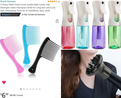 Curly hair cover photo collage