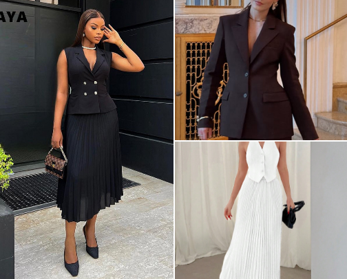 Skirt Sets That Give You a Figure cover photo collage