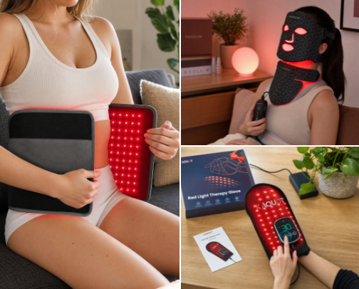 Your Skin Is Asking for Red Light Therapy — Anti-Aging and Pain Relief Finds on Amazon 2026 cover photo collage