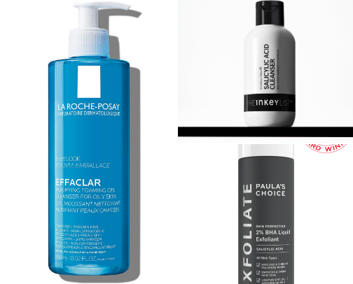 Skin care for acne skin cover photo collage