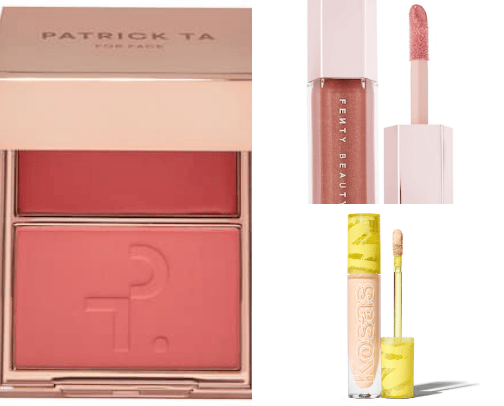 Makeup products cover photo collage