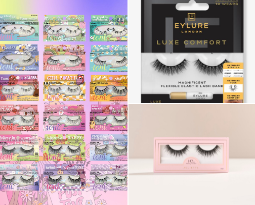 Eyelashes cover photo collage