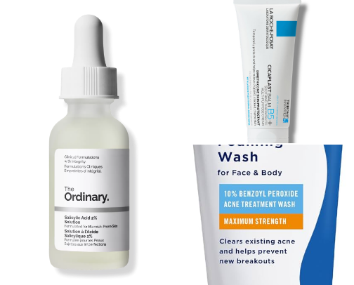 Skin care products for combination skin type cover photo collage
