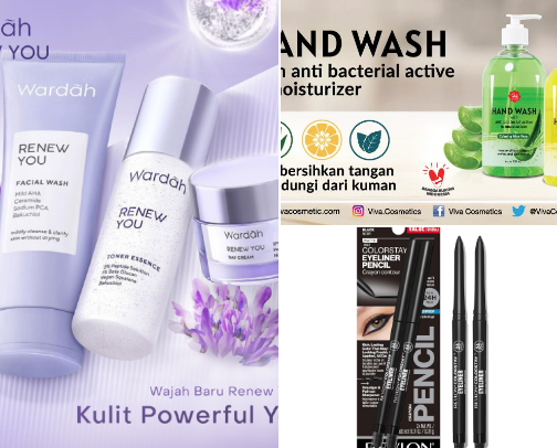 Wardah cosmetics cover photo collage