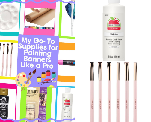 My Go-To Supplies for Painting Banners Like a Pro cover photo collage