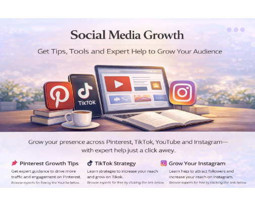 Social Media Growth cover photo collage