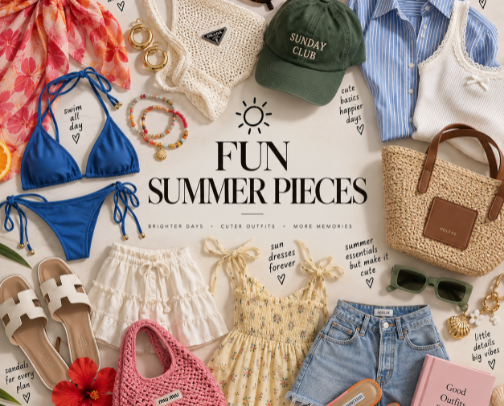 fun summer pieces 🌸💞🛍️ cover photo collage