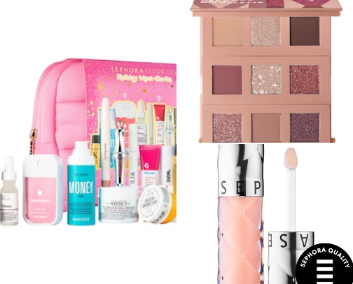 My favorite glitz and glam make up set cover photo collage