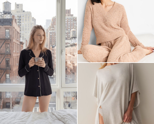 Pajamas to make you feel comfortable in bed cover photo collage