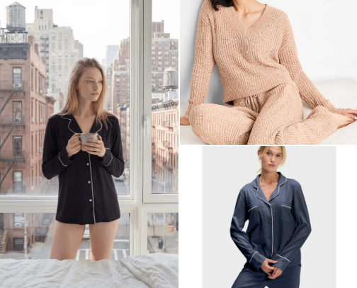 Pajamas to make you feel comfortable in bed cover photo collage