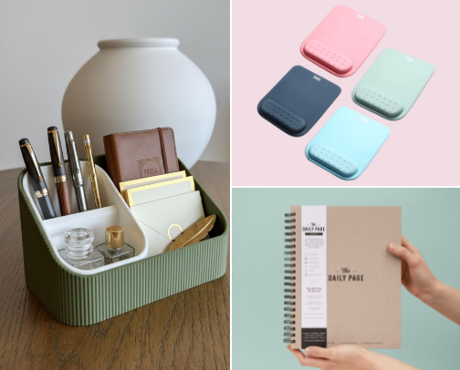 ✨ Home Office Essentials (Aesthetic Desk Setup & Productivity Must-Haves) cover photo collage