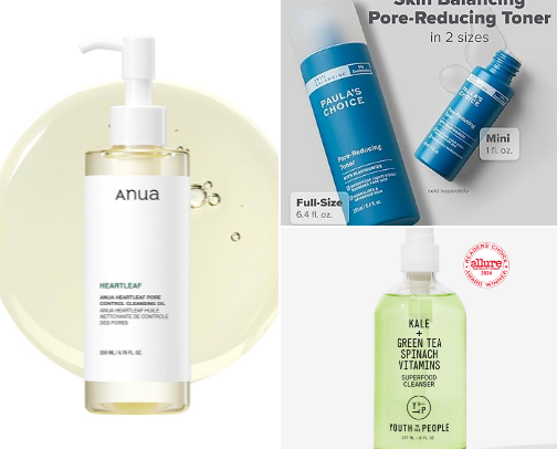 Skincare that Makes Pores Disappear (or at least they seem like they do) cover photo collage
