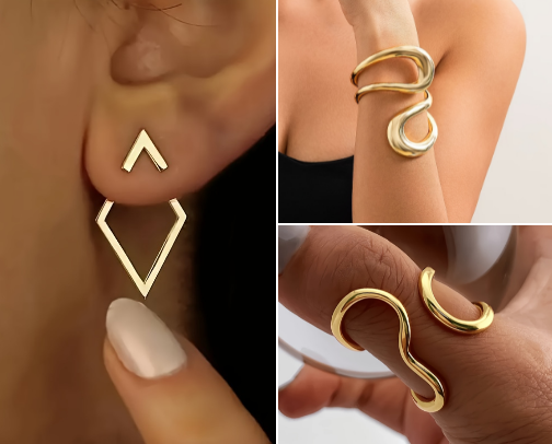 Temu jewelry cover photo collage