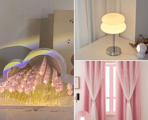 Girls room decoration items cover photo collage