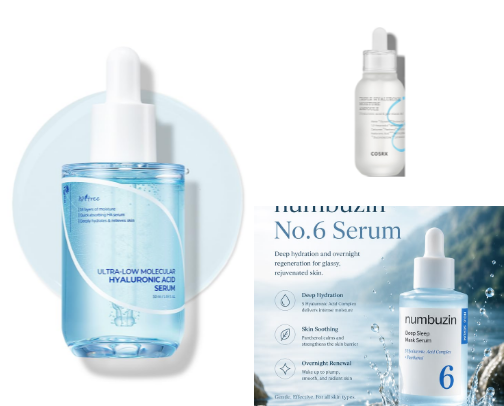 5 Best Korean Hyaluronic Acid Serums For Deep Hydration ✨💧 cover photo collage