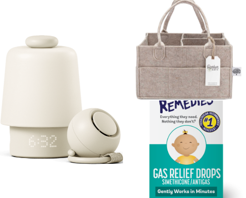 my daily essentials for the newborn phase as a FTM cover photo collage