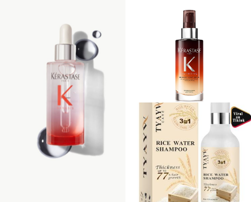 Hair products cover photo collage