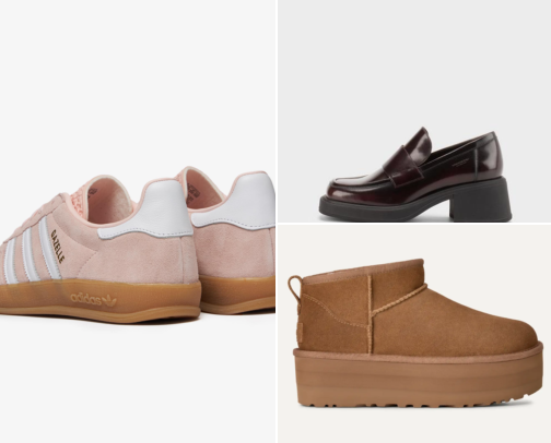 Trending Women's Footwear: From Y2K Sneakers to Classic Fall Flats cover photo collage