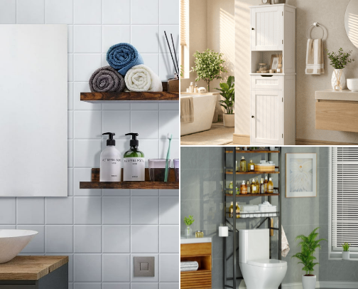 Smart Storage Solutions for Small Bathrooms cover photo collage