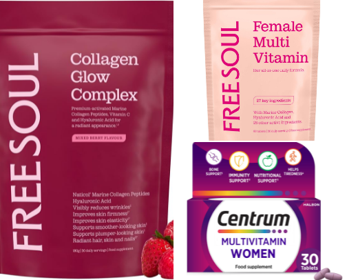 Supplements for women cover photo collage