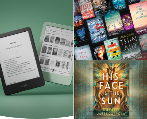What's on my kindle! cover photo collage