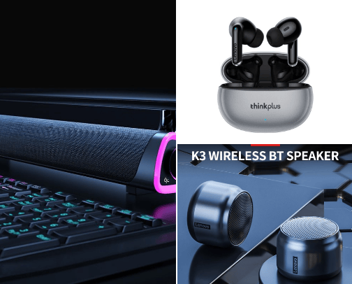speakers-microphones-headsets cover photo collage