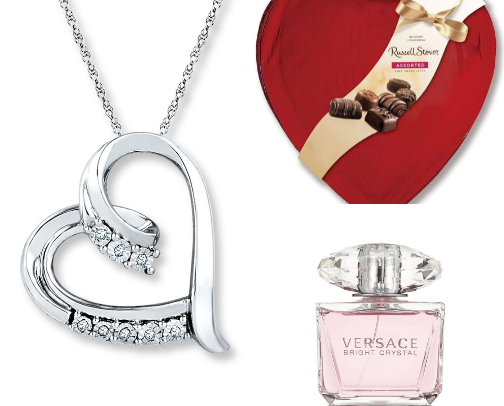 Valentines day gifts and Chocolate cover photo collage