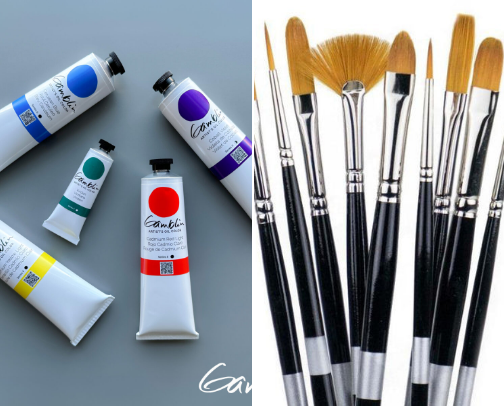 Oil paint basics 🎨 cover photo collage