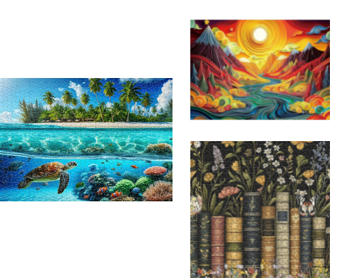 The Best 1000 Piece Puzzles on Amazon! cover photo collage