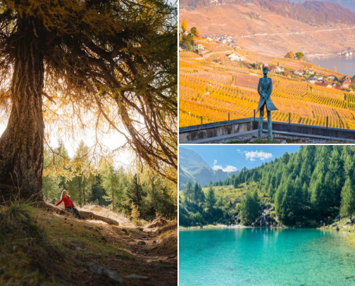 Switzerland in autumn - Travel list cover photo collage