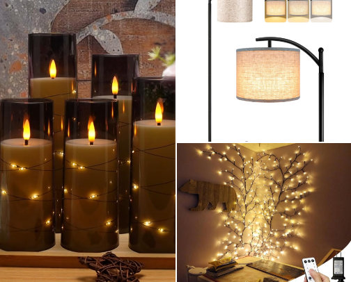 Glow Up: Chic Lighting and Candles for Any Room cover photo collage