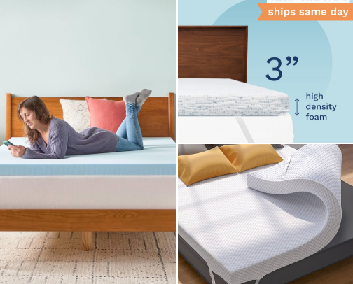 Best Cooling Memory Foam Mattress Toppers cover photo collage