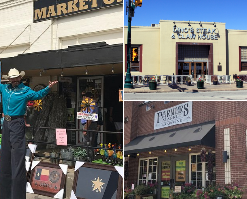 Grapevine Main St. Places To Go cover photo collage