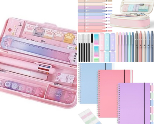 Aesthetic Pastel School Supplies to Brighten Up Your Desk cover photo collage