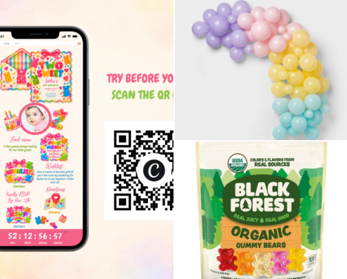 Gummy Bear Toddler Birthday Party Ideas cover photo collage