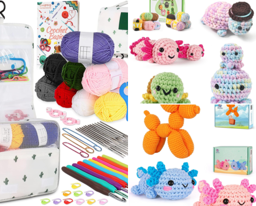 Crochet Kits for Beginners cover photo collage