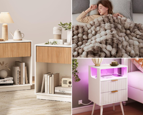 Bedroom glow-up essentials for your bedroom makeover! cover photo collage