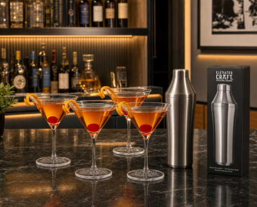 Everything You Need for the Perfect Home Cocktail Bar on Amazon cover photo collage